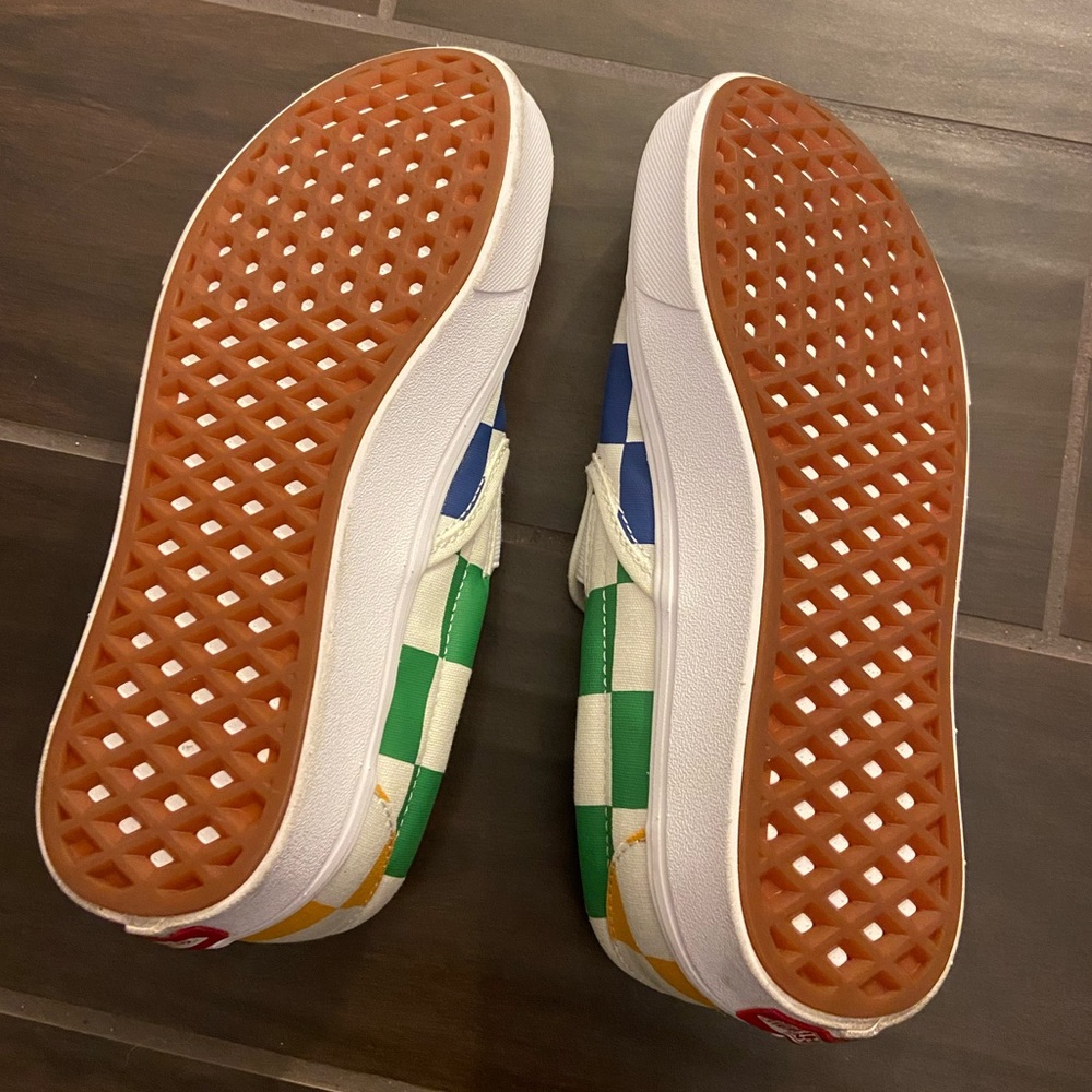 Vans ComfyCush Limited Edition Big Check Colorful Womens Sz 7 - Picture 2 of 5